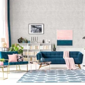 Duka Natura DK.22630-1 Duvar Kağıdı Gri Hasır Desenli Beyaz