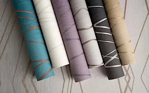 Som Linas 44670-1 Duvar Kağıdı Açık Kahve Geometrik Desenli