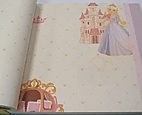 AdaWall Ada Kids 8910-1 Duvar Kağıdı Bej Simli Prenses