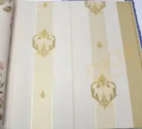 AdaWall Seven 7804-1 Duvar Kağıdı Açık Bej Damask Desen Çizgili