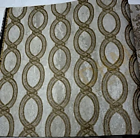 AdaWall Seven 7808-1 Duvar Kağıdı Açık Bej Simli Geometrik Zincir Desen