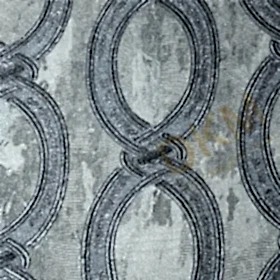 Alternative view of AdaWall Seven 7808-2 Duvar Kağıdı Açık Mavi Simli Geometrik Zincir Desen