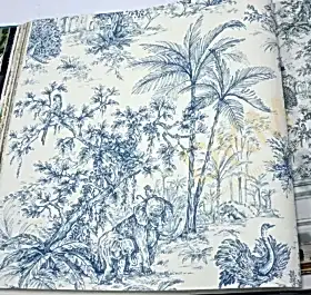 AdaWall Tropicano 9909-2 Duvar Kağıdı Mavi Ağaç Desenli Tropikal