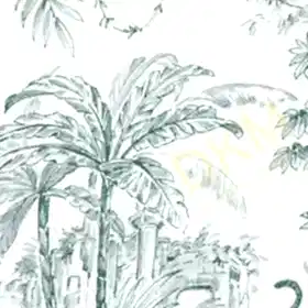 Alternative view of AdaWall Tropicano 9909-3 Duvar Kağıdı Yeşil Ağaç Desenli Tropikal