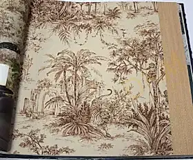 AdaWall Tropicano 9909-5 Duvar Kağıdı Kahverengi Ağaç Desenli Tropikal