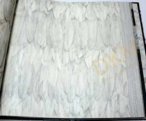 AdaWall Tropicano 9913-1 Duvar Kağıdı Beyaz Kuş Tüyü Desen