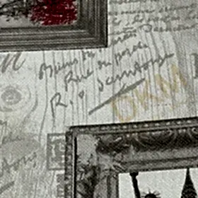 Alternative view of Decowall Royal Port 8816-02 Duvar Kağıdı Bej Simli Pop Art Desenli Mavi