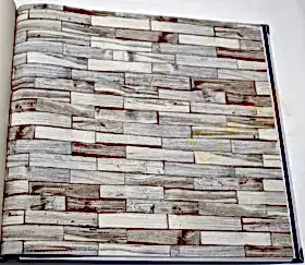 Som Vivo 33770-2 Duvar Kağıdı Kahverengi Taş Desenli Mavi